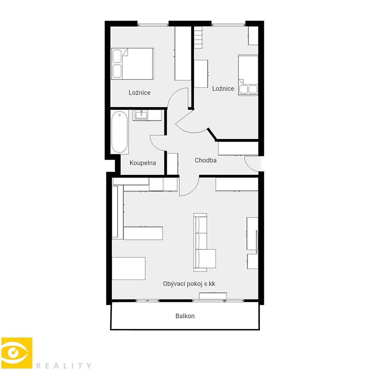 Pronájem bytu 3+kk 74 m² – fotografie 2