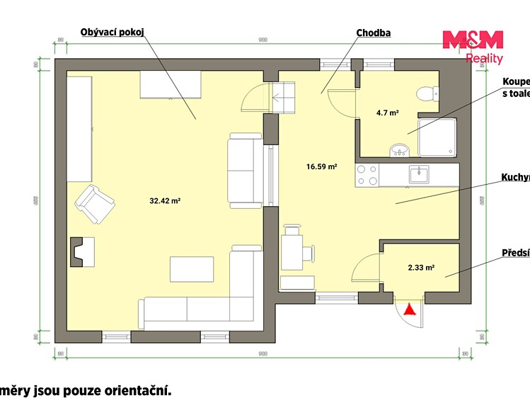 Квартира 1+1 в оренду, 37 м² (14 з 14)