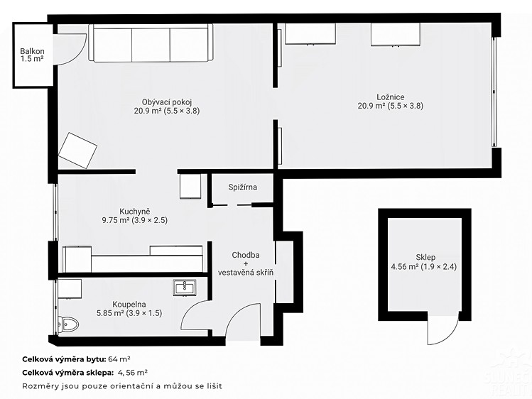 Wohnung 2+kk zur Miete, 64 m² (15 von 15)