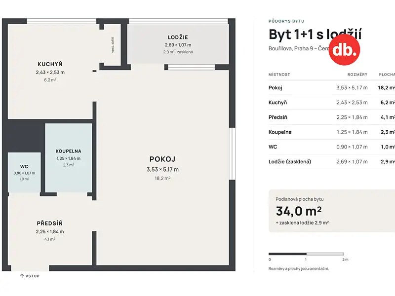 Prodej bytu 1+1 34 m², Praha – náhled fotky 1