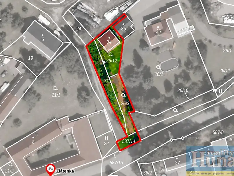 Prodej stavebního pozemku 977 m², Zlátenka – náhled fotky 1
