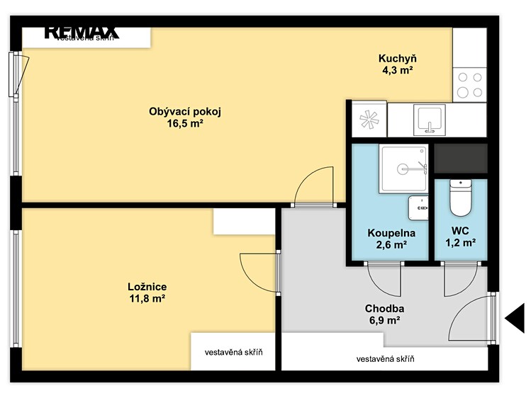 Wohnung 2+kk zur Miete, 43 m² (4 von 22)