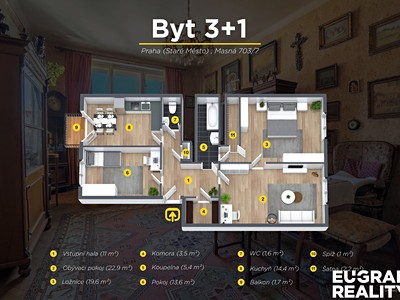Wohnung 3+1 zum Kauf, 95 m² (2 von 31)
