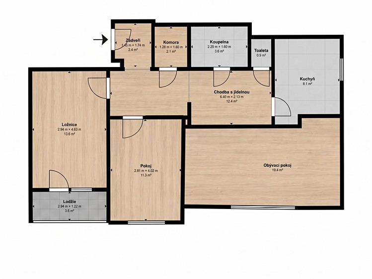 Wohnung 3+1 zum Kauf, 74 m² (22 von 22)