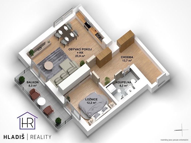 Квартира 2+kk на продаж, 46 м² (26 з 28)