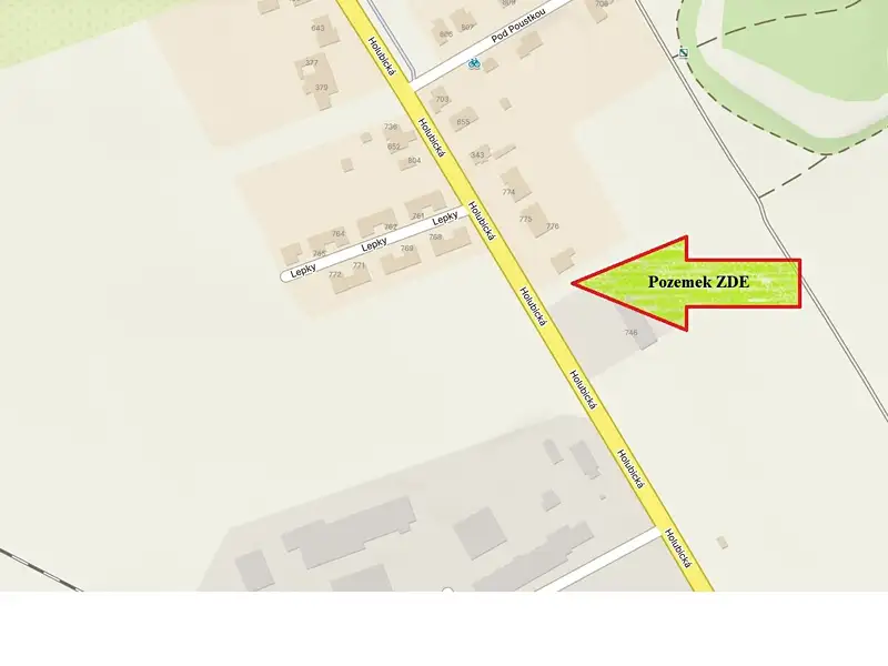 Prodej stavebního pozemku 2000 m², Pozořice – náhled fotky 3