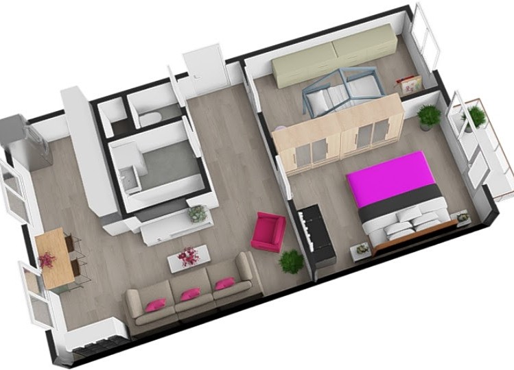 Квартира 3+kk в оренду, 64 м² (5 з 25)