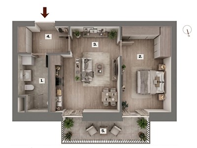 Wohnung 2+kk zum Kauf, 40 m² (2 von 22)