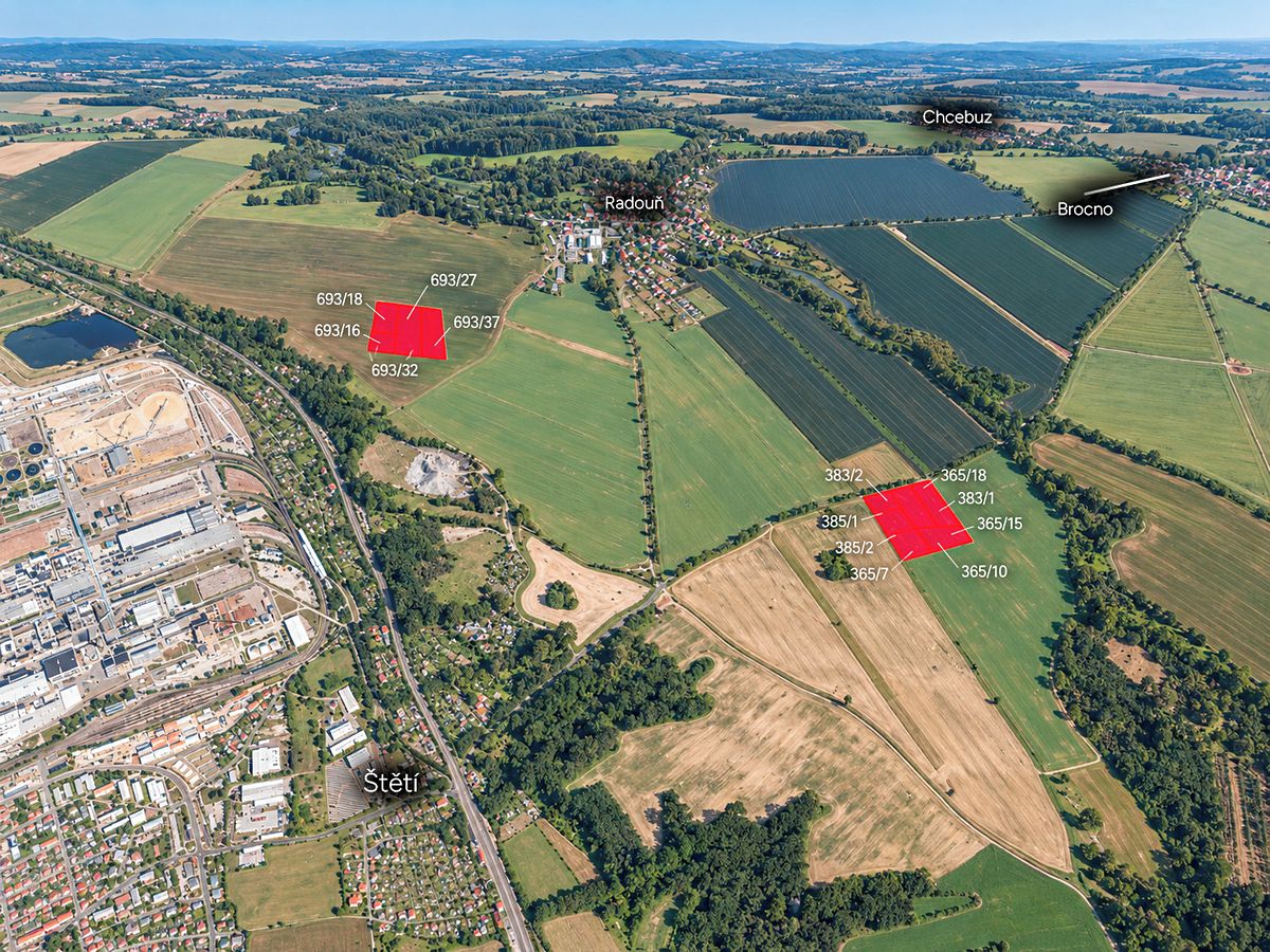 Prodej pole 24456 m², Štětí – fotka 1 z 3