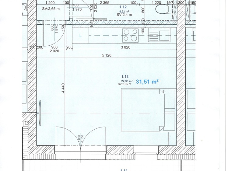 Квартира 1+kk на продаж, 41 м² (2 з 4)