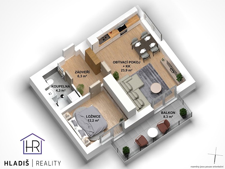Квартира 2+kk на продаж, 46 м² (27 з 28)