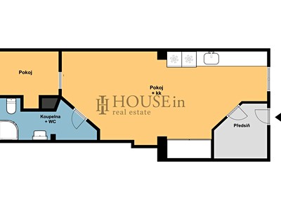 Квартира 2+kk в оренду, 40 м² (3 з 13)