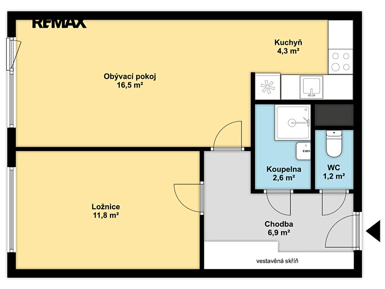 Wohnung 2+kk zur Miete, 46 m² (16 von 23)