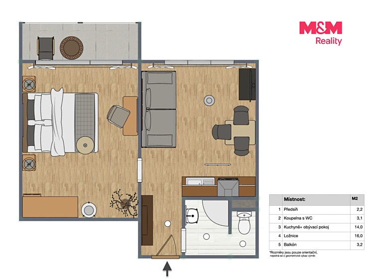 Квартира 1+1 на продаж, 37 м² (17 з 18)
