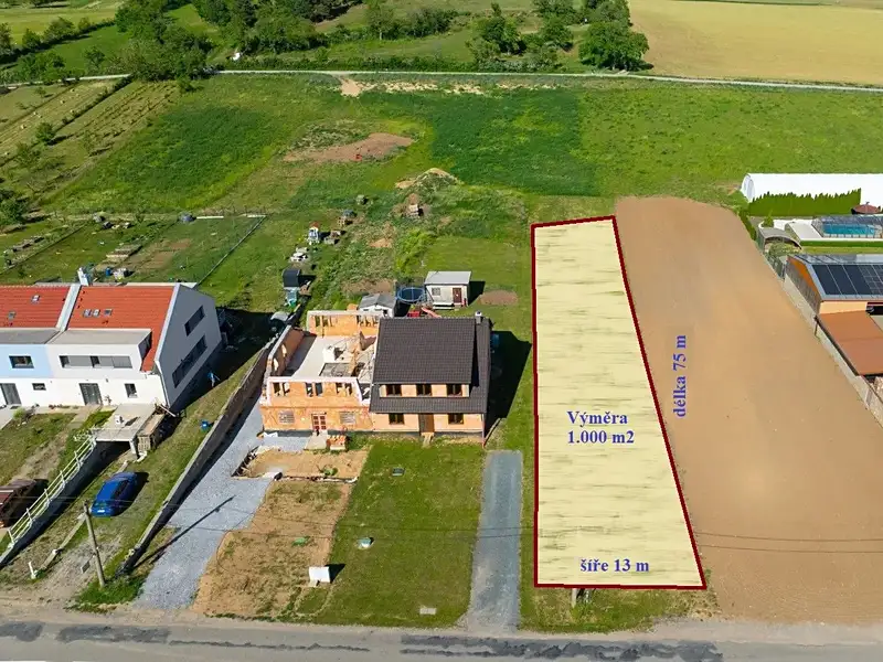 Prodej stavebního pozemku 1000 m², Pozořice – náhled fotky 2