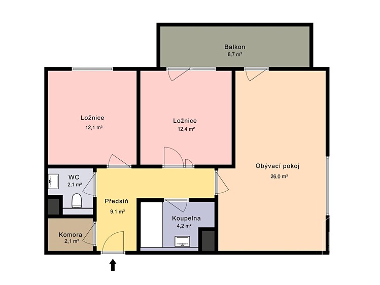 Квартира 3+kk на продаж, 75 м² (20 з 20)