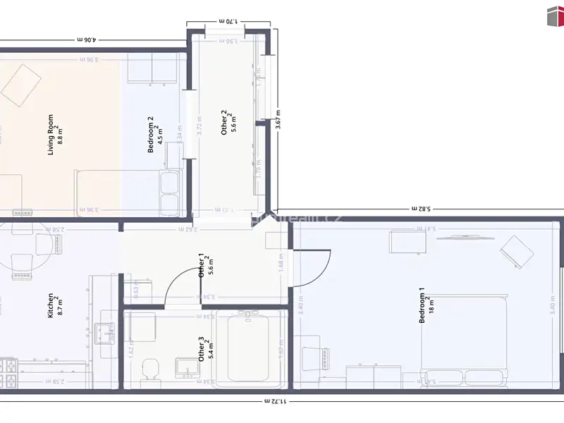 Prodej bytu 2+1 62 m², Ústí nad Labem – náhled fotky 3