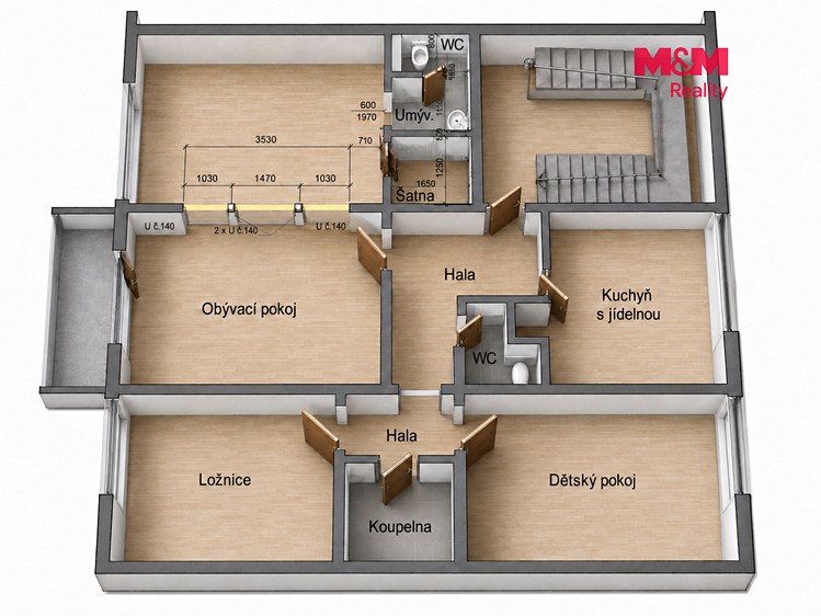 Квартира 4+1 на продаж, 97 м² (17 з 23)
