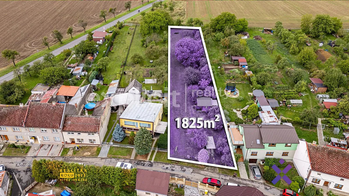Prodej stavebního pozemku 1825 m²