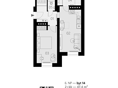 Wohnung 2+kk zur Miete, 47 m² (2 von 12)