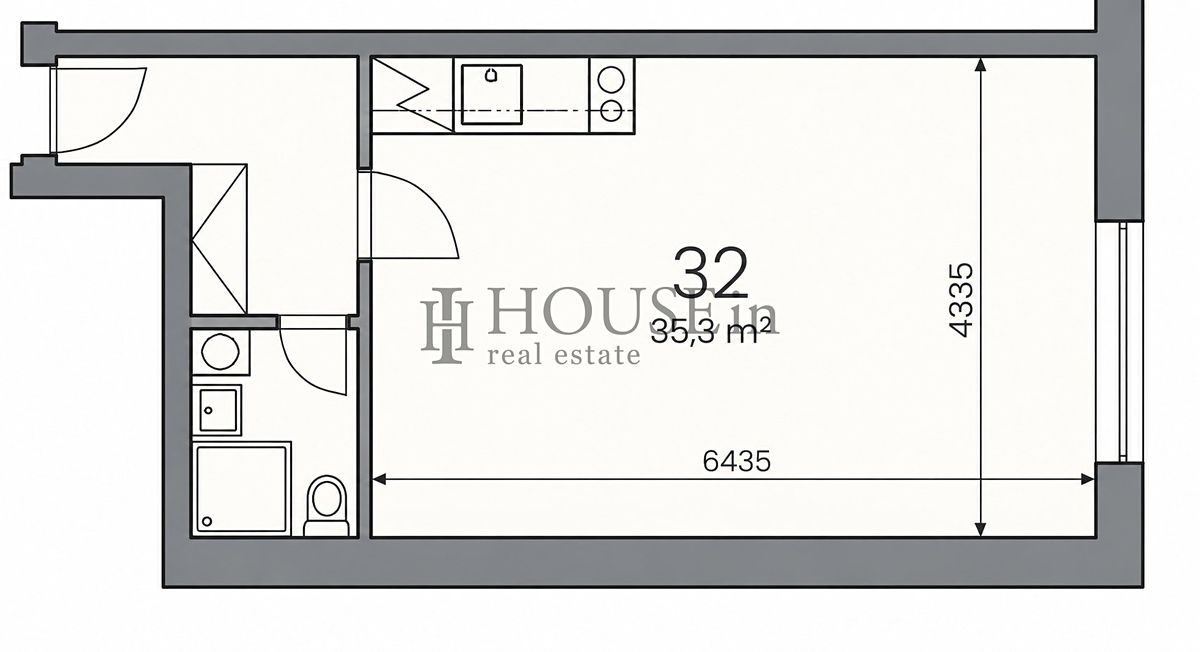 Pronájem bytu 1+kk 32 m² – fotografie 4