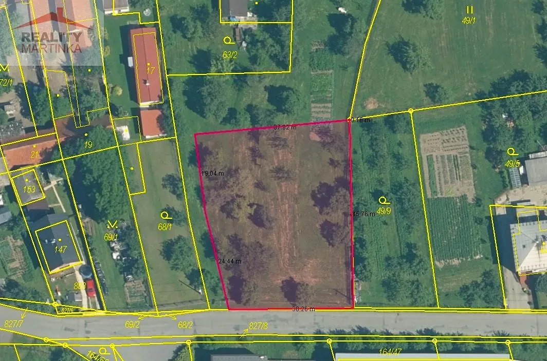 Prodej stavebního pozemku 1563 m²