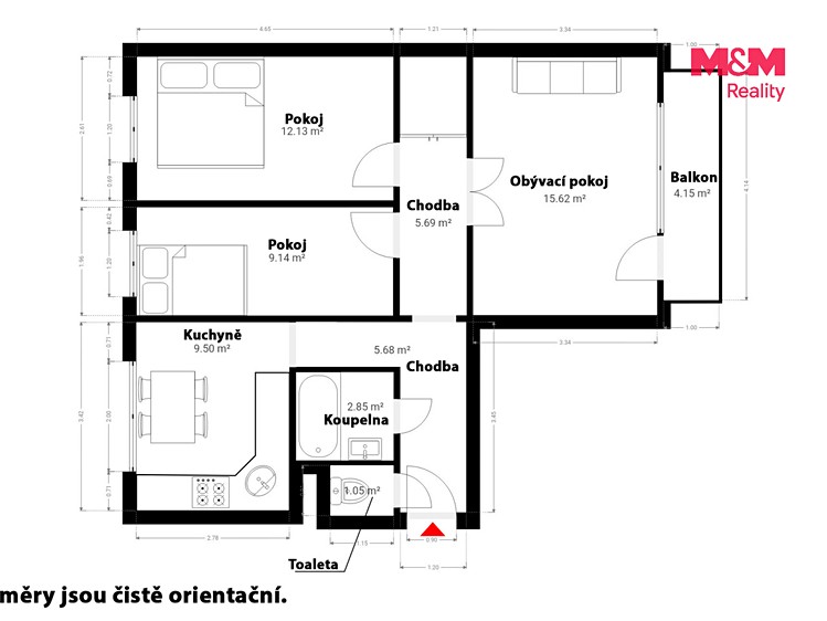 Wohnung 3+1 zum Kauf, 65 m² (20 von 27)