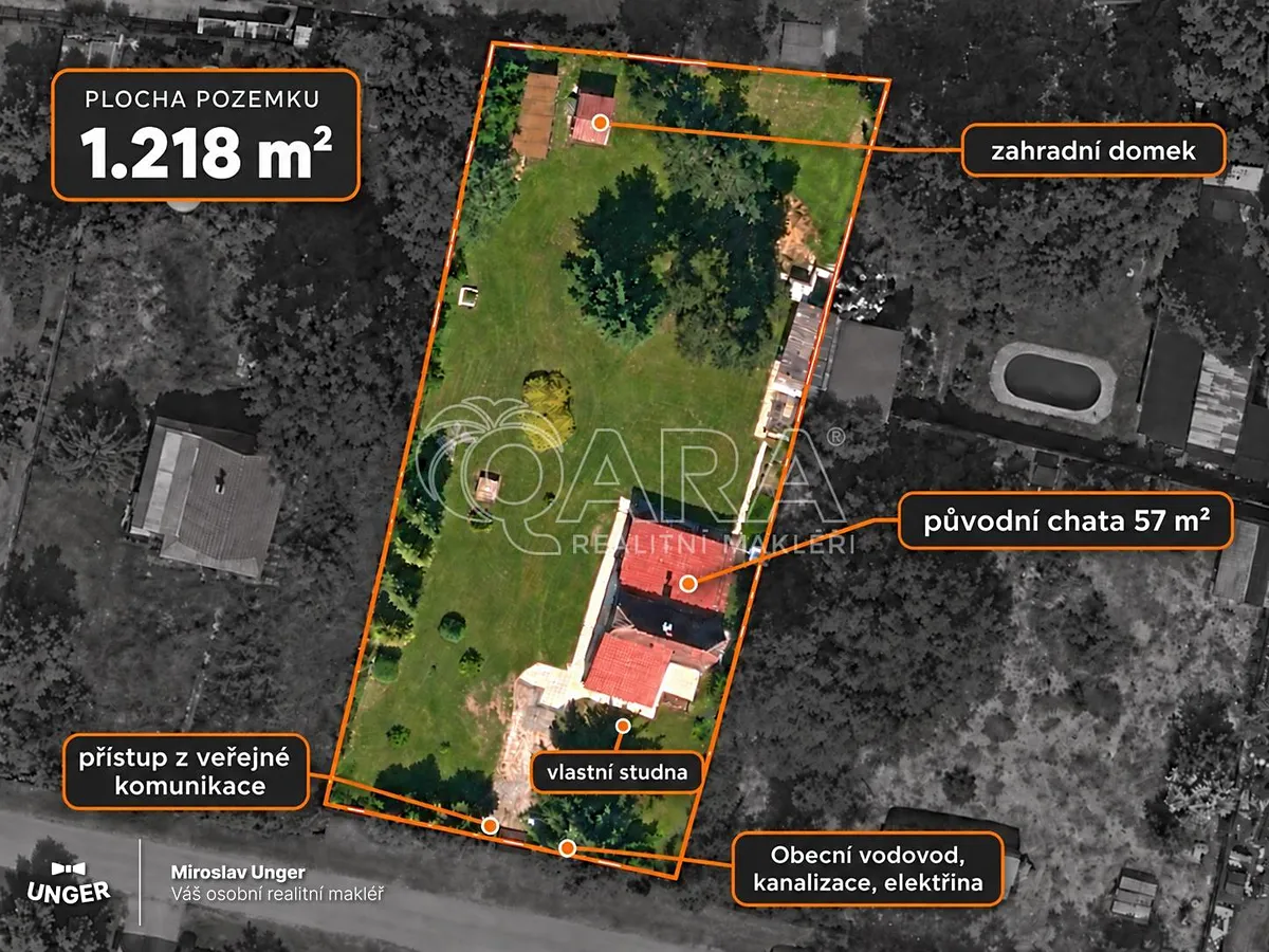 Prodej stavebního pozemku 1218 m²
