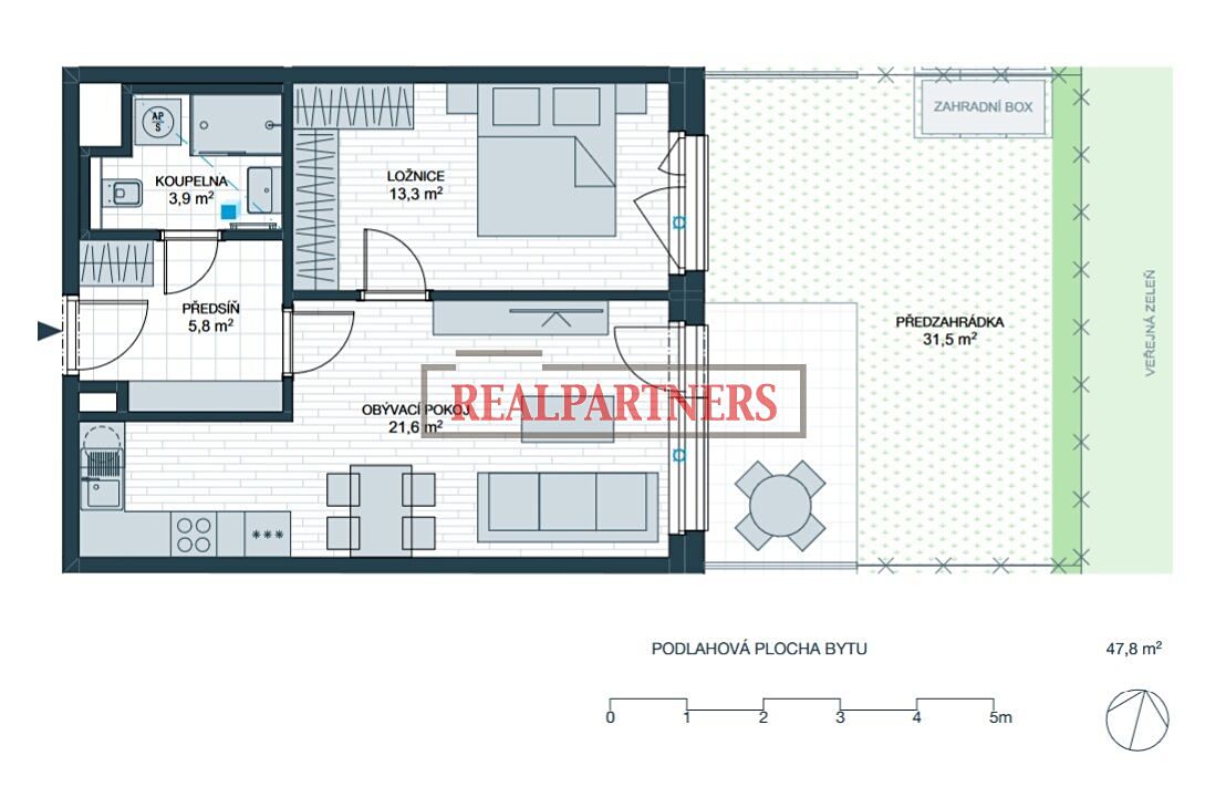 Pronájem bytu 2+kk 48 m² – fotografie 2