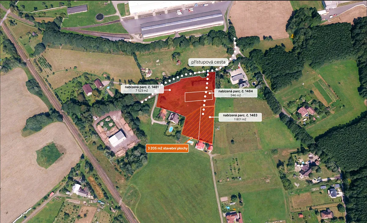 Prodej stavebního pozemku 10270 m²