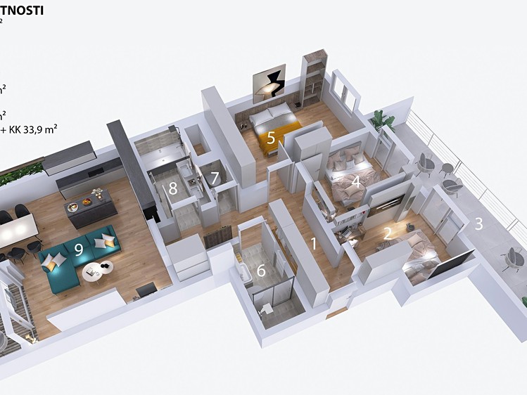 Wohnung 4+kk zur Miete, 112 m² (21 von 22)