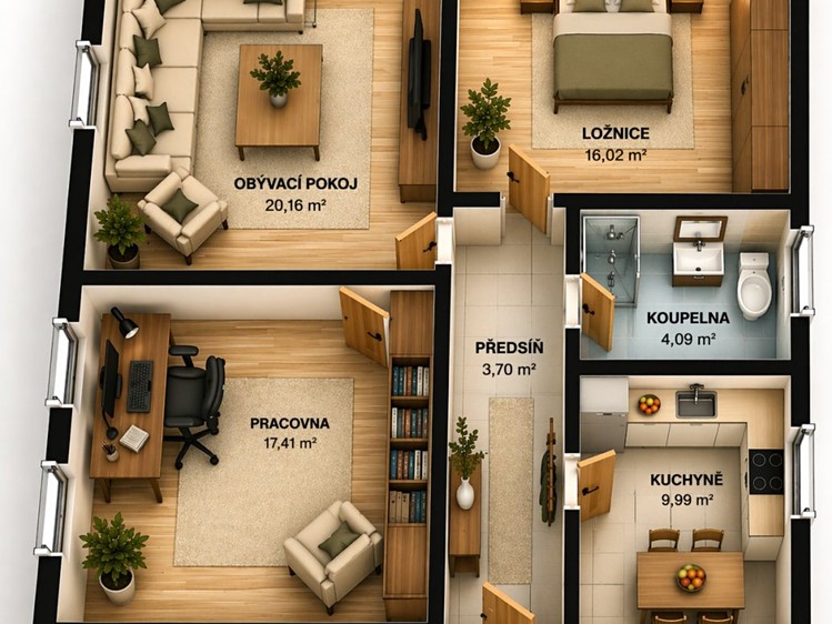 Wohnung 3+1 zum Kauf, 72 m² (17 von 19)