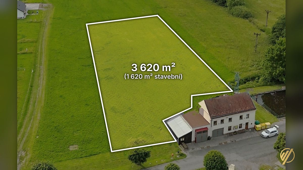 Prodej stavebního pozemku 3620 m², Podhradí – fotka 1 z 3