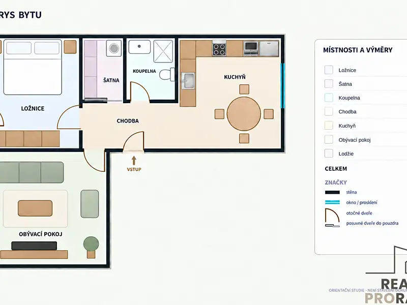 Pronájem bytu 2+1 52 m², Vyškov – náhled fotky 3