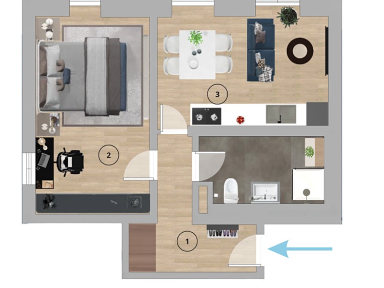 Квартира 2+kk на продаж, 44 м² (3 з 16)