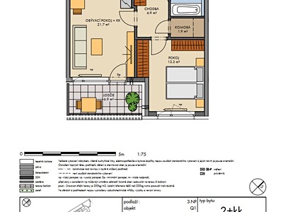 Квартира 2+kk на продаж, 56 м² (3 з 8)