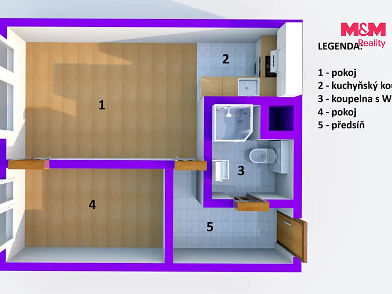 Prodej bytu 2+kk 39 m², Teplice – náhled fotky 3