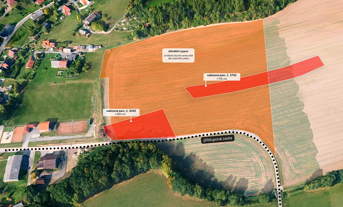 Prodej stavebního pozemku 3755 m²