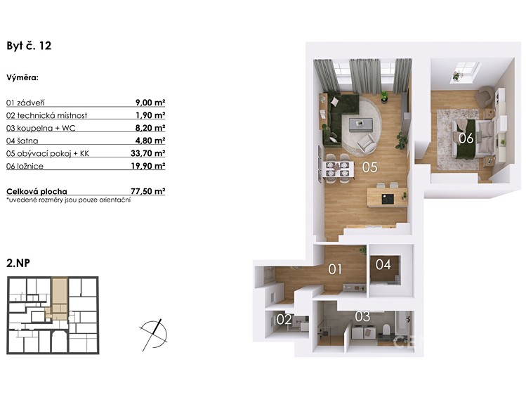 Wohnung 2+kk zum Kauf, 78 m² (10 von 11)