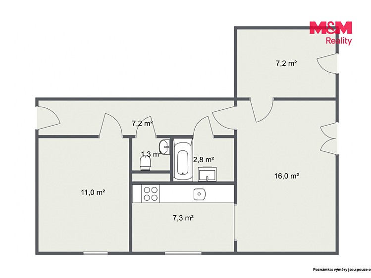 Квартира 3+1 на продаж, 55 м² (17 з 17)