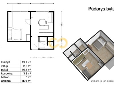 Wohnung 2+kk zum Kauf, 40 m² (3 von 19)