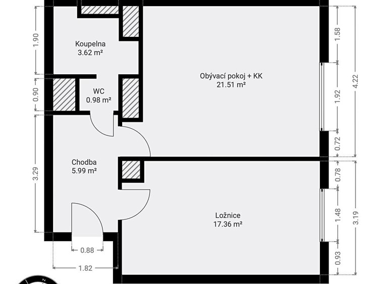 Wohnung 2+kk zur Miete, 49 m² (9 von 9)