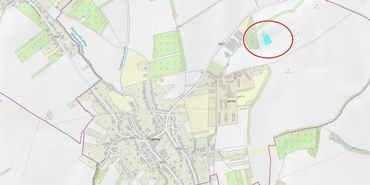 Prodej pole 4100 m²