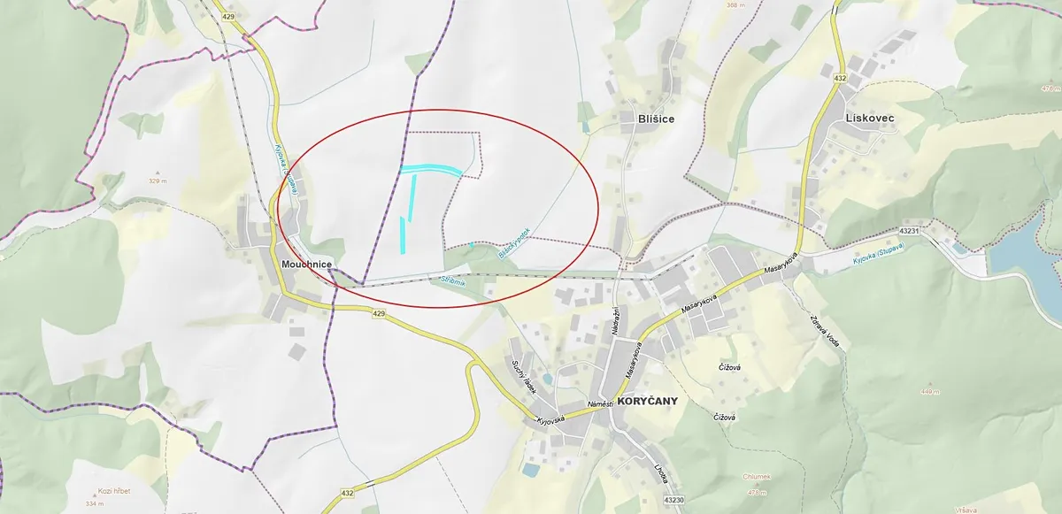 Prodej pole 21573 m²