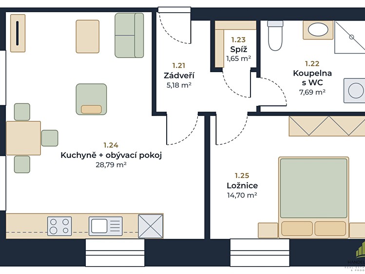 Квартира 2+kk на продаж, 57 м² (11 з 14)