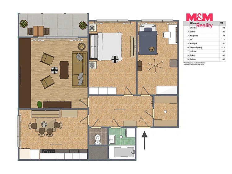 Wohnung 3+1 zum Kauf, 87 m² (2 von 21)