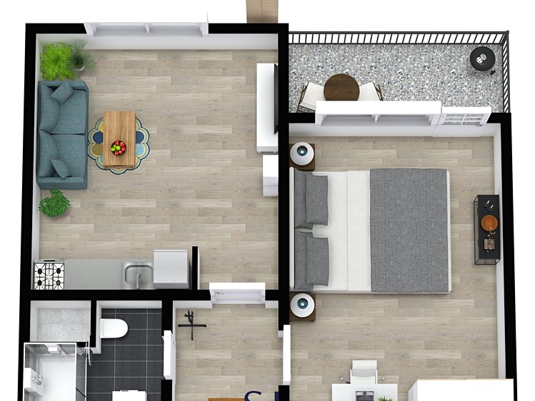 Квартира 2+kk в оренду, 39 м² (9 з 9)
