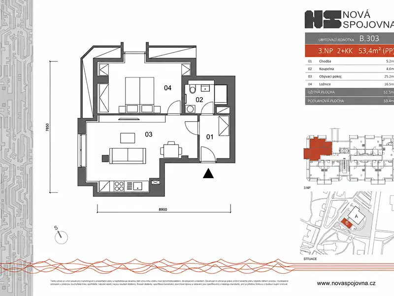 Prodej bytu 2+kk 54 m², Česká Lípa – náhled fotky 3