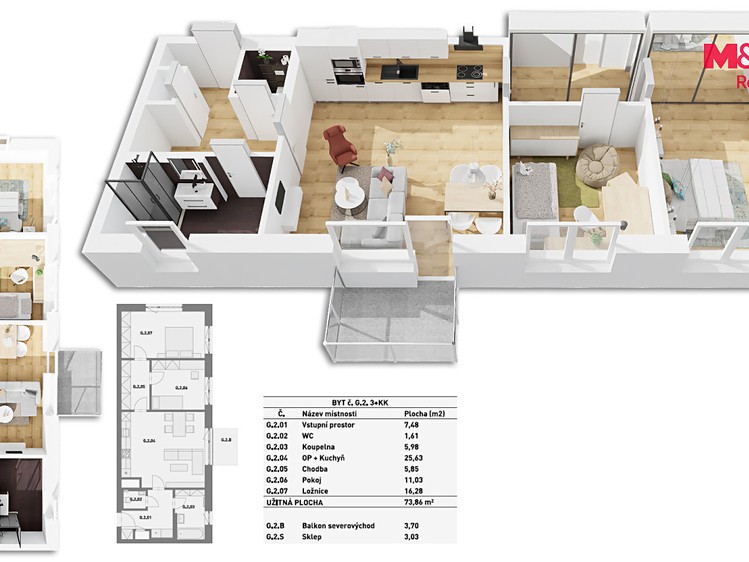 Квартира 3+kk на продаж, 83 м² (5 з 23)