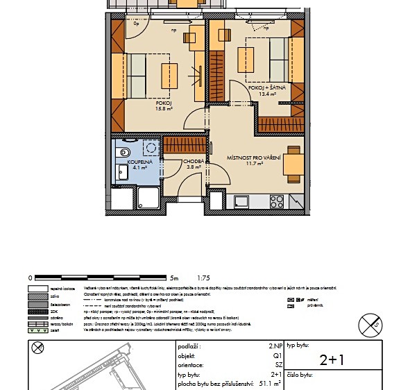 Квартира 2+kk на продаж, 51 м² (2 з 9)